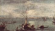 GUARDI, Francesco The Lagoon with Boats, Gondolas, and Rafts kug Sweden oil painting reproduction